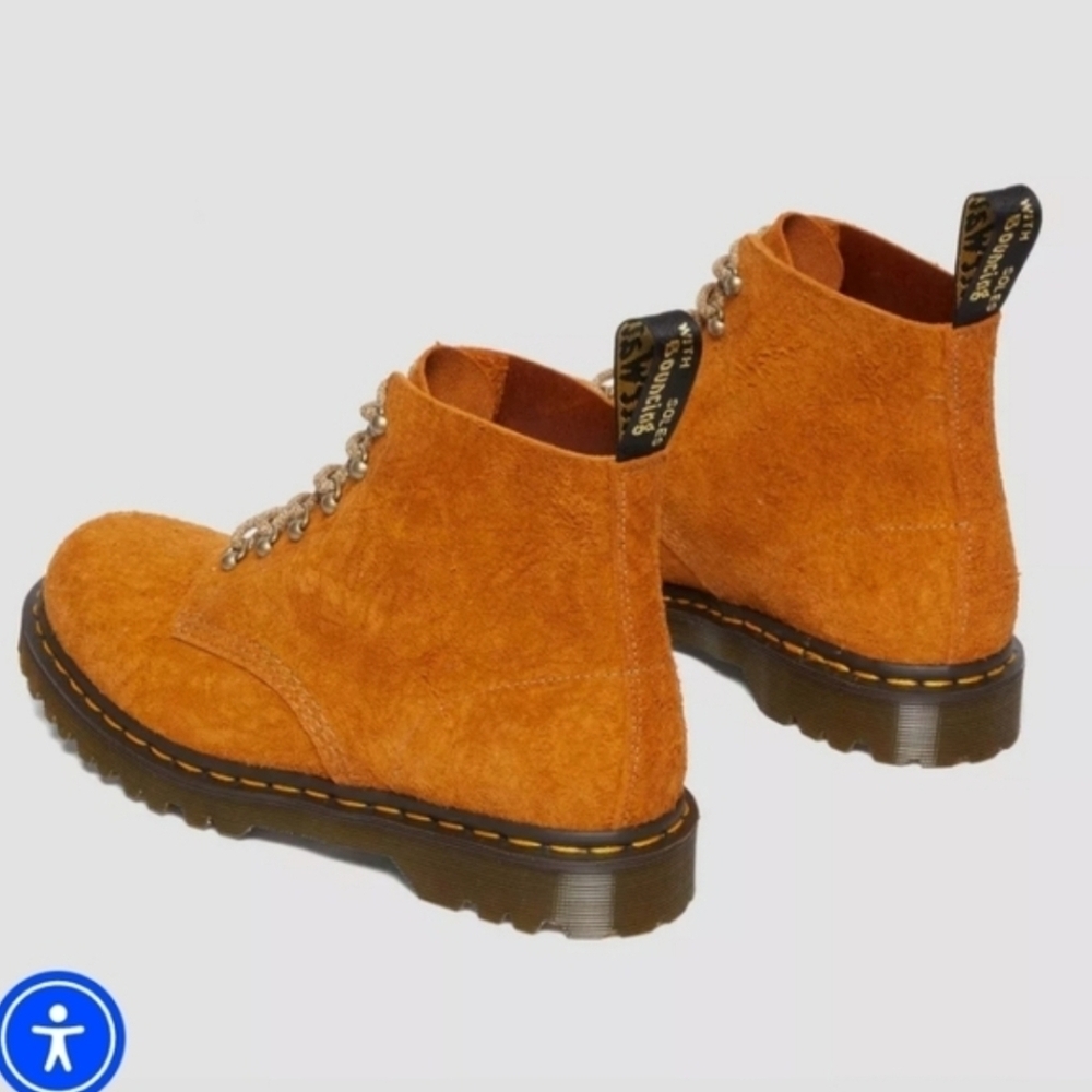 Dr. Martens Airware 101 HDW Women Size 6 Burnt Yellow Rough Finish Suede 032026 - Picture 3 of 11